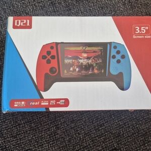 Q2 Handheld Console - Vibrant Red and Blue Design
